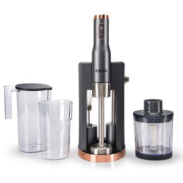 Crux CRUX003 6 in 1 Hand Blender-800W Motor-3 Attachments + 3 Mixing Bowls-Comes