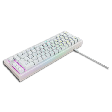 Xtrfy K5 Compact Transparent White RGB 65% Mechanical Gaming Keyboard, Kailh Red Switches, Per-key RGB Lighting, Hot-Swap Switches, Sound-Dampening