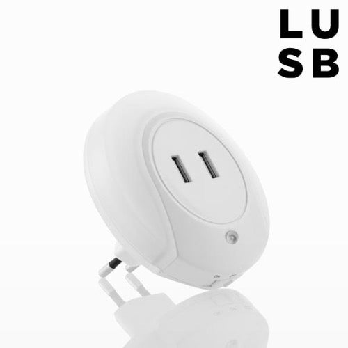 Lusb USB Charger Adapter with 2 in 1 LED