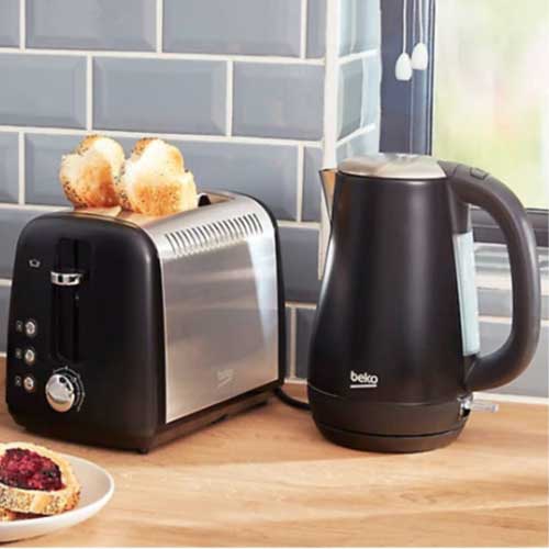 beko 2 slice toaster silver 
