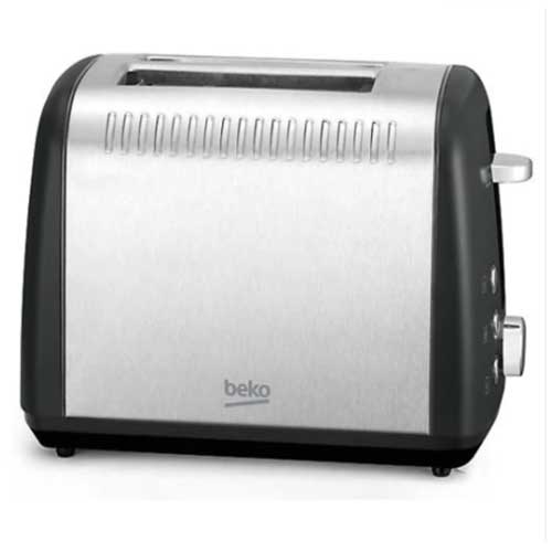 beko 2 slice toaster silver 