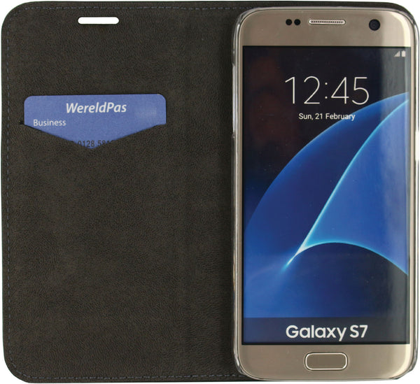 Premium Magnet Smartphone Book Case Samsung Galaxy S7-Black