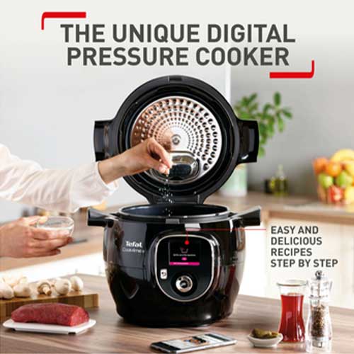 Stainless-steel-digital-pressure-cooker | Tefal-cook4me-digital-pressure-cooker-black