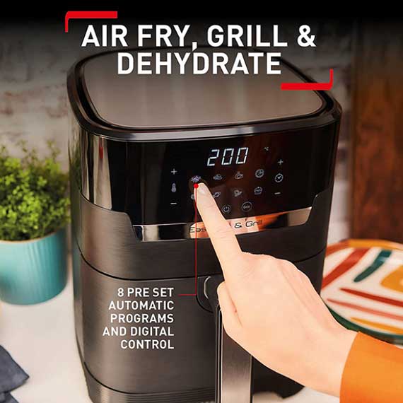 Tefal EY505827 Easy Fry And Grill 2-in-1 Precision Air Fryer - Black