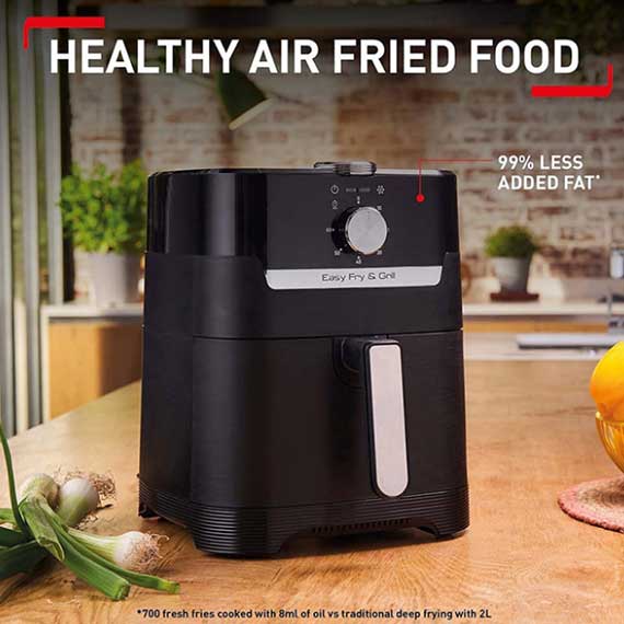 Tefal EY505827 Easy Fry And Grill 2-in-1 Precision Air Fryer - Black