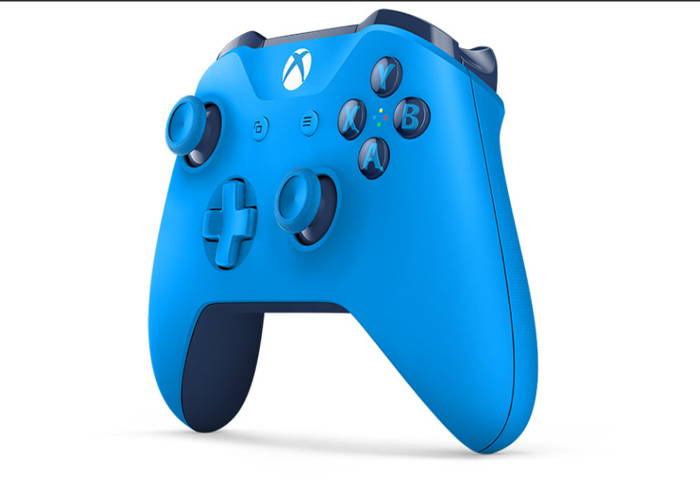 Microsoft Official Xbox One S Wireless Controller - Blue Vortex