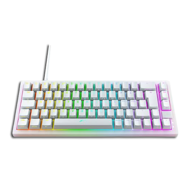 Xtrfy K5 Compact Transparent White RGB 65% Mechanical Gaming Keyboard, Kailh Red Switches, Per-key RGB Lighting, Hot-Swap Switches, Sound-Dampening