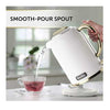 Breville VKT185 Flow Collection Jug Kettle | 1.7 L | 3kW Fast Boil | White & Gold