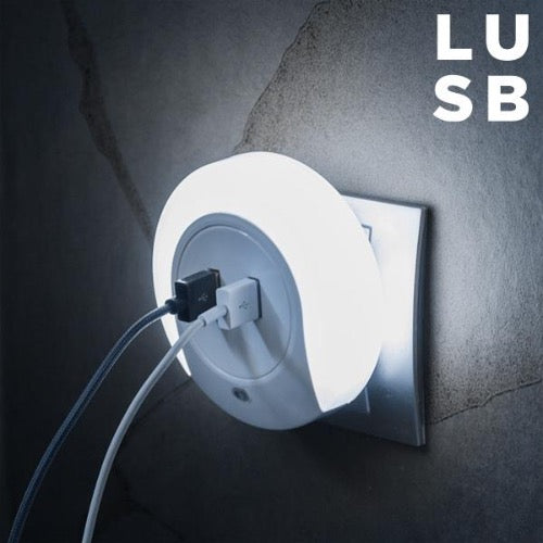 Lusb USB Charger Adapter with 2 in 1 LED