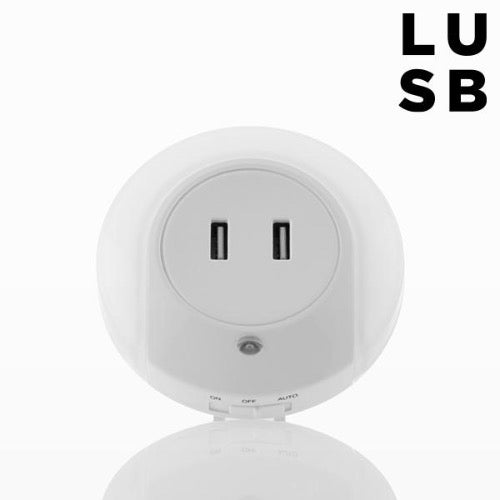 Lusb USB Charger Adapter with 2 in 1 LED